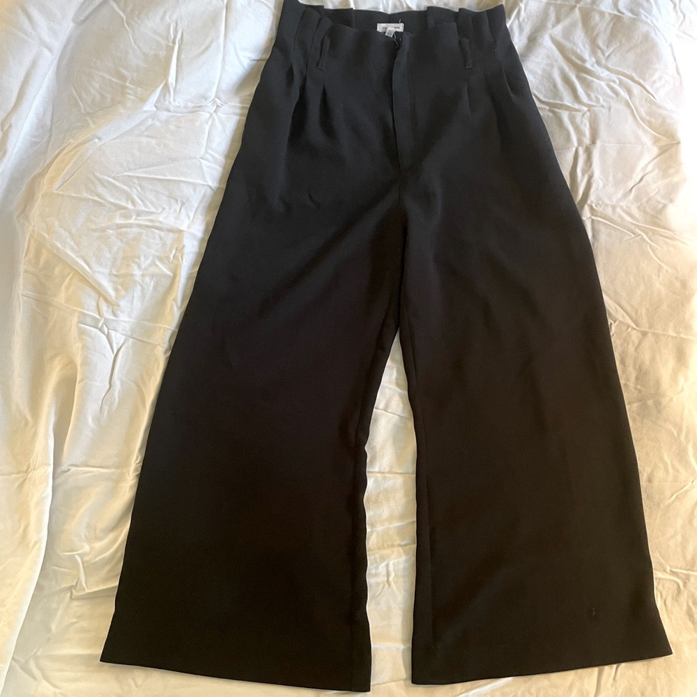 Silence + noise black wide leg pants size 12
